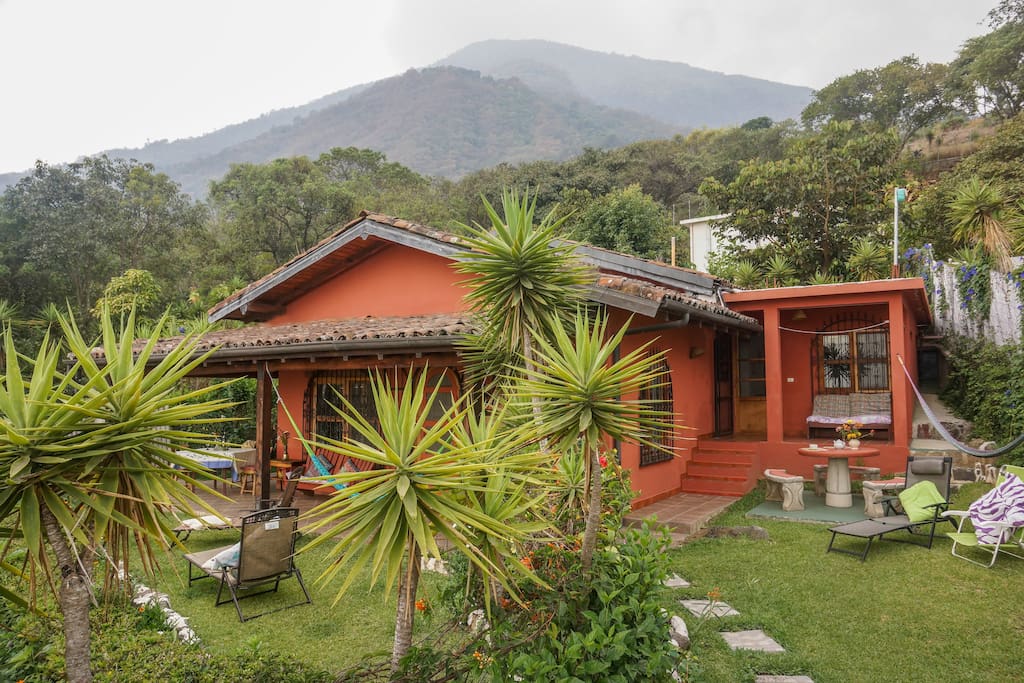 PRIVATE ENTRANCES (Right side Apartment. Left side Chalet. Connected by a common wall).