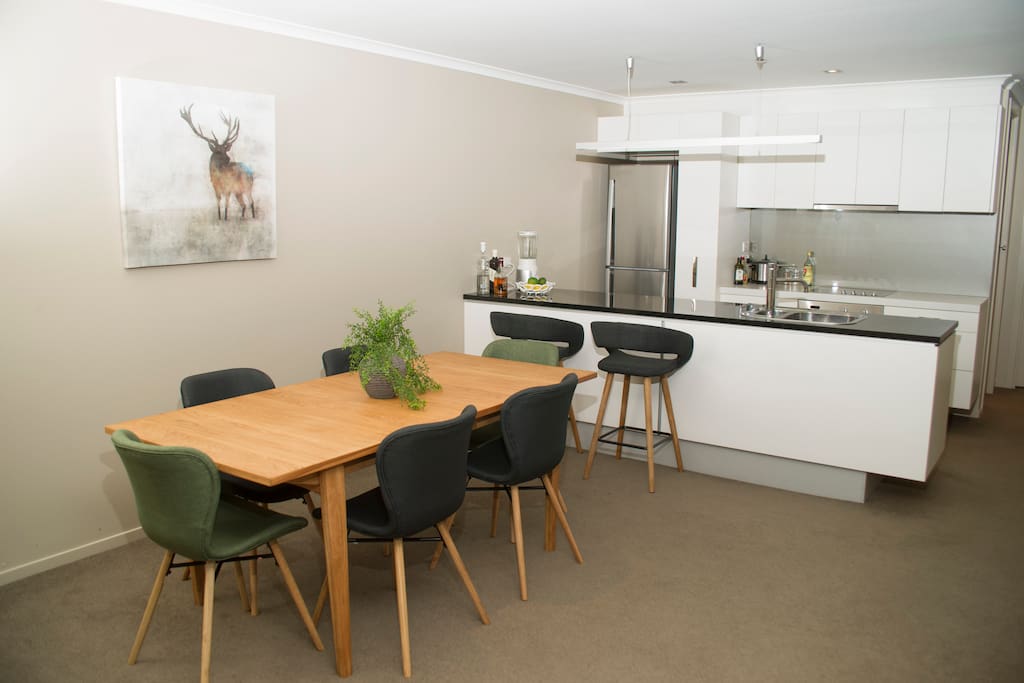 Dining and kitchen area