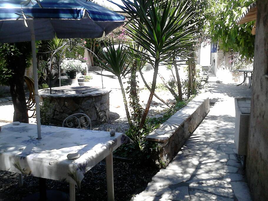 coin repas fond du jardin