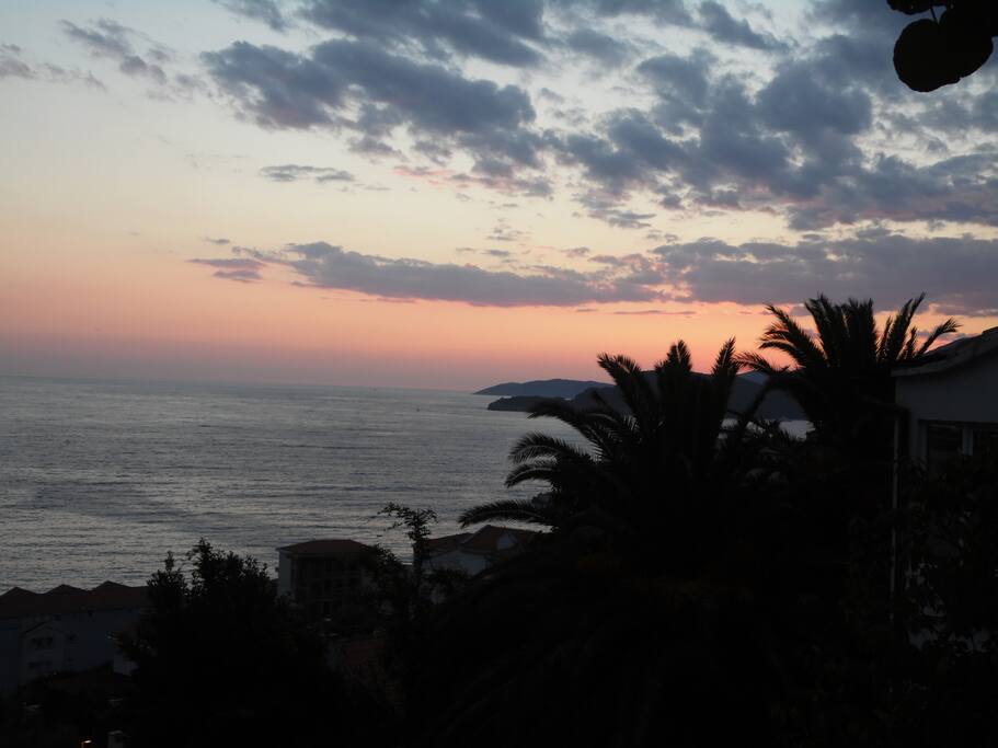 Sunset.