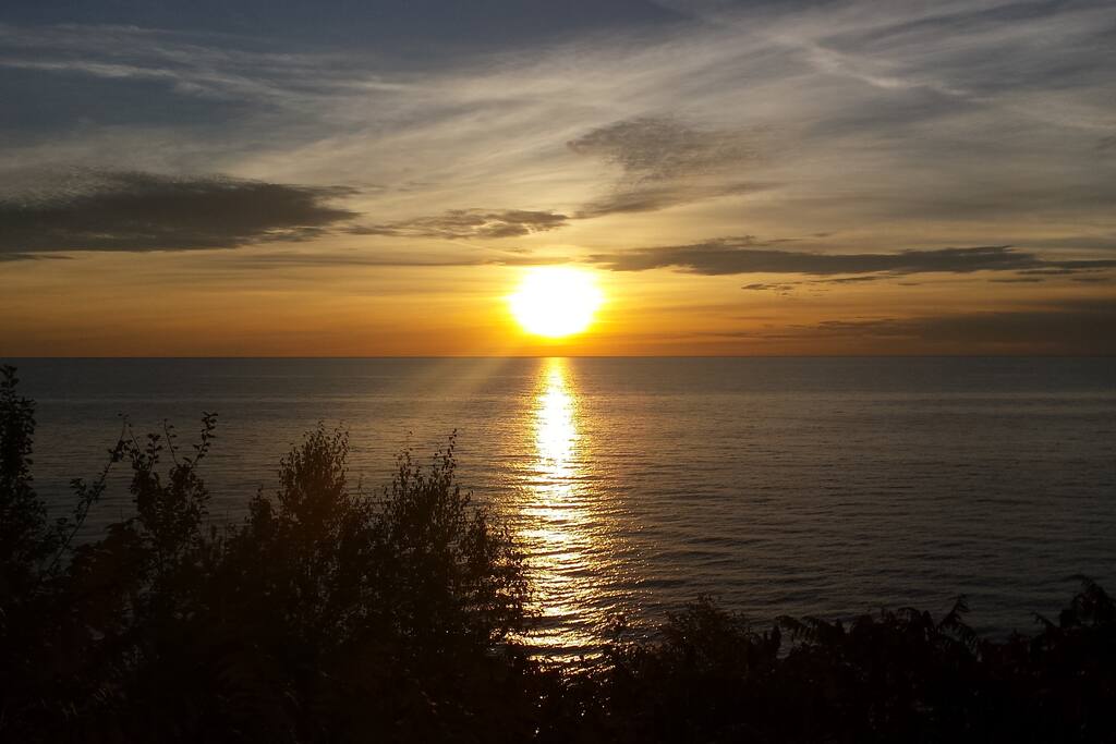 The sunset from the back yard