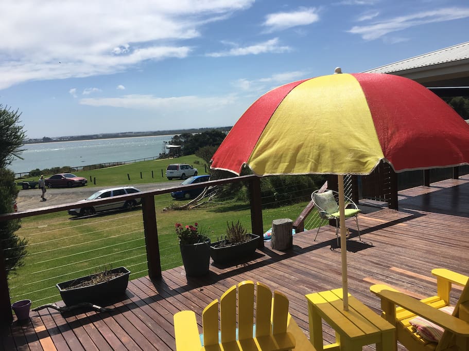 View from the deck - a stone's throw from San Remo back beach