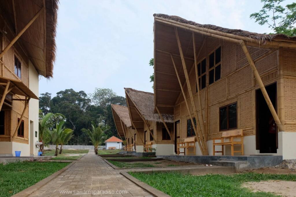 Traditional bamboo style villa