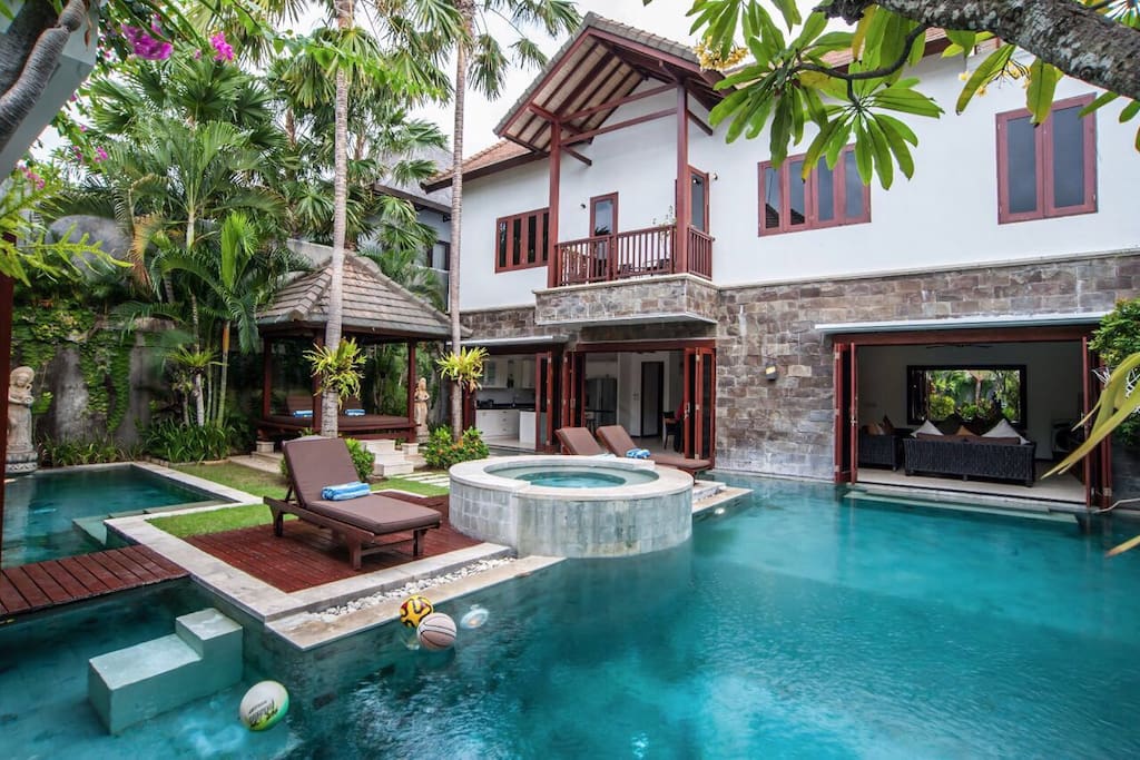 Looking from annex garden to main villa