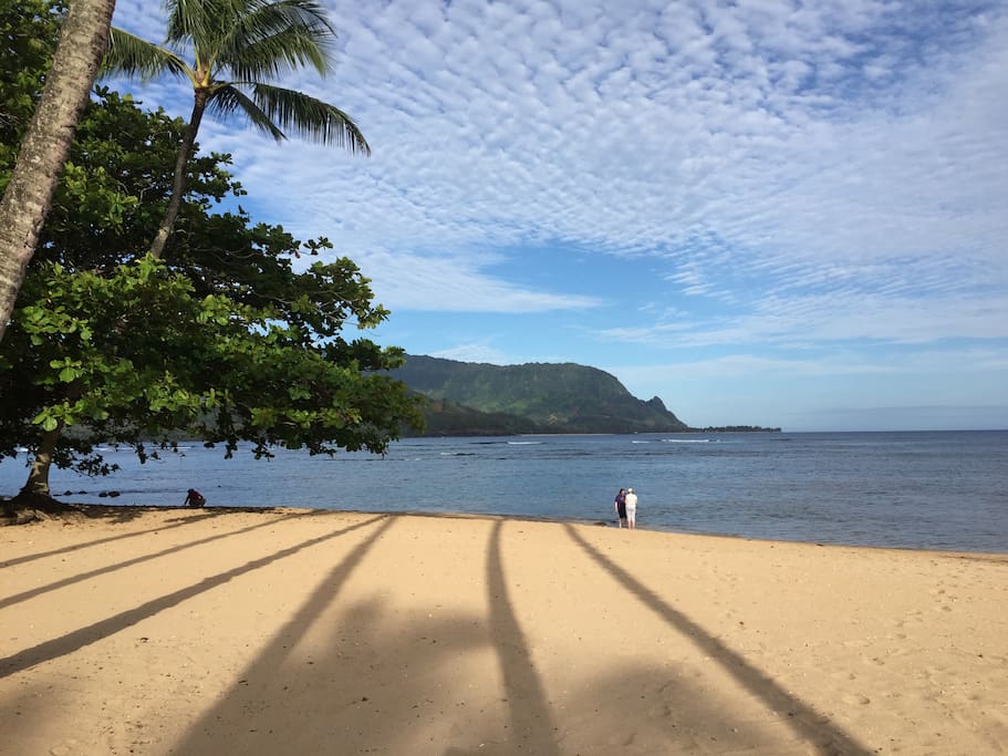 Beach down the hill