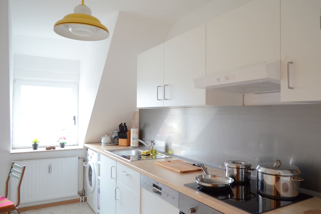 Bright, modern and comfortable, fully equipped kitchen.