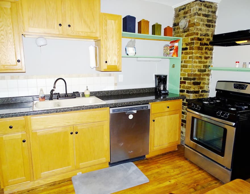 Front Cottage Kitchen with stainless appliances