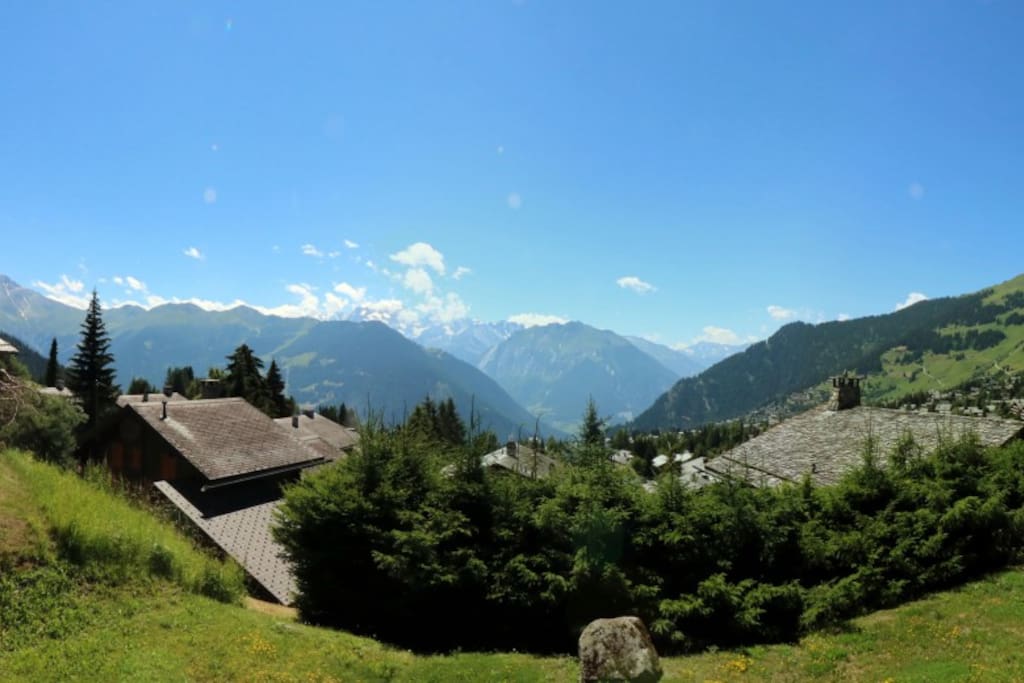 View from the balcony of the chalet.