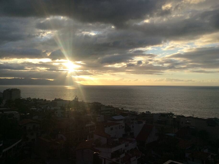 Unobstructed view of PV and sunset every night is unique