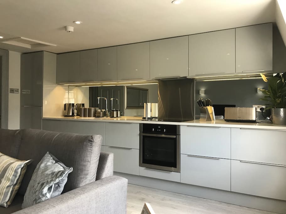 Stylish, brand new, high specification kitchen with Neff appliances and Quartz worktop