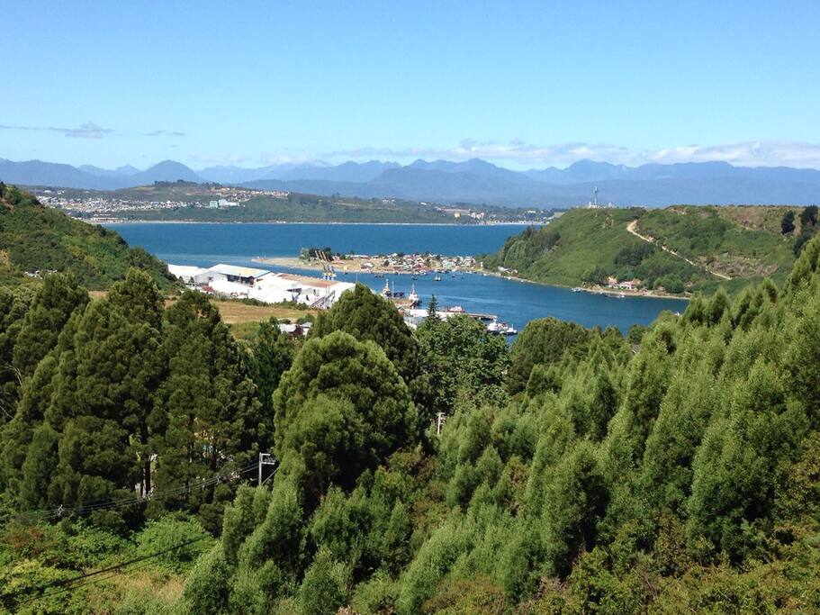 Ventanales del depto, con hermosa vista