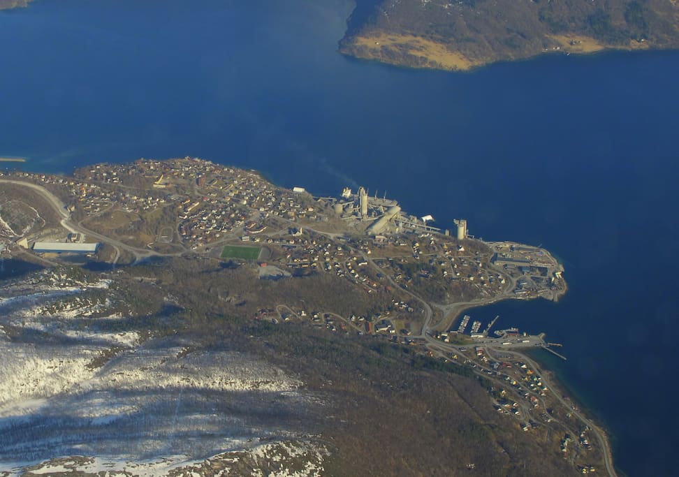 The town from a airplane.