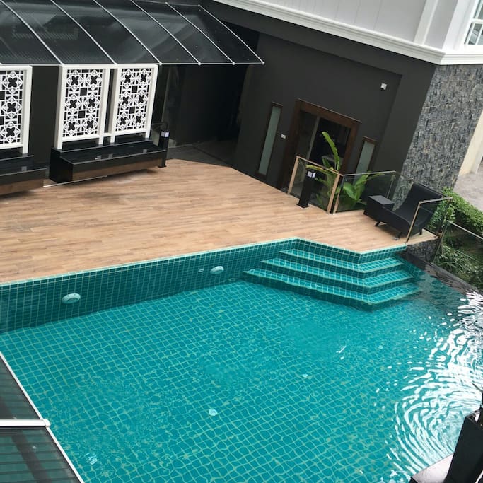 Relax your day with salt swimming pool.
