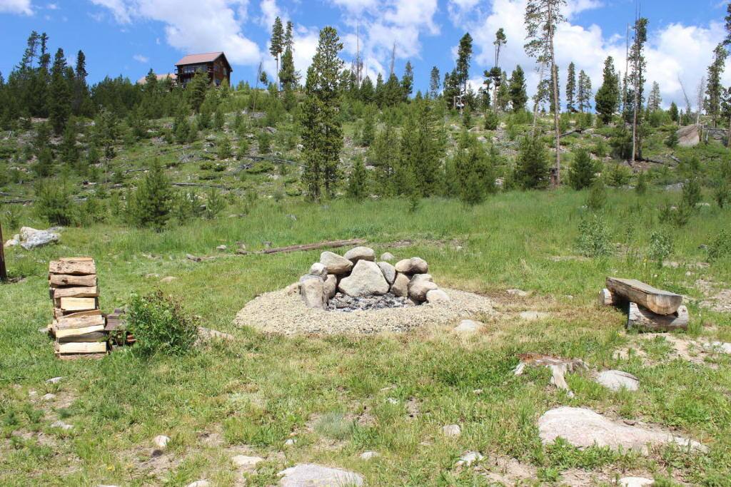 The fire pit in the back yard. We are on 1.1 acres