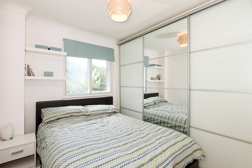 Comfortable double with new mattress.