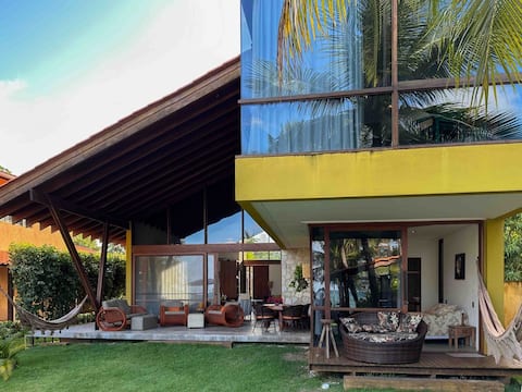 A beachfront movie set