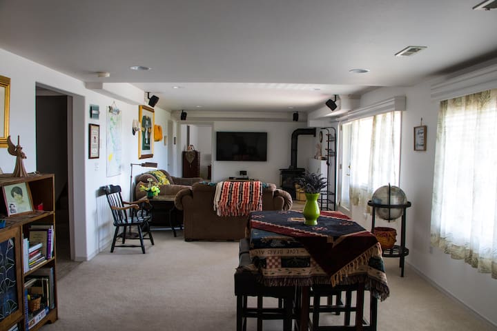Downstairs suite with a view. No cleaning fee.
