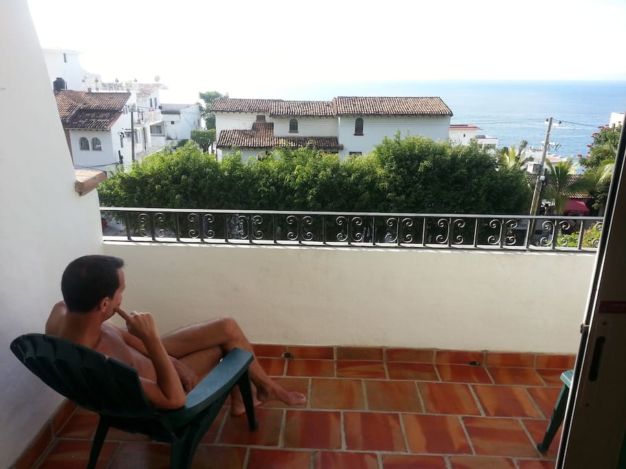 Spectacular view of the Bay of Banderas from balcony