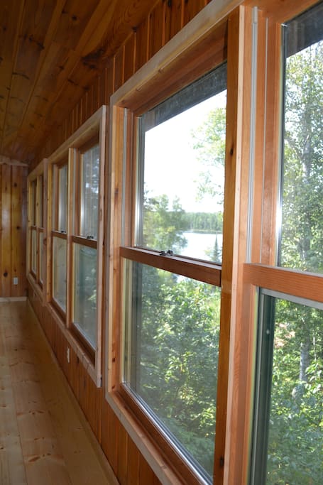 A wall of windows for superb viewing of your surroundings.