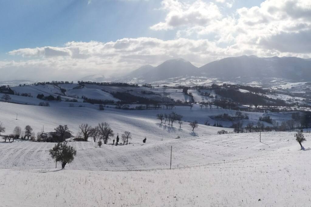 Veduta invernale lato sud