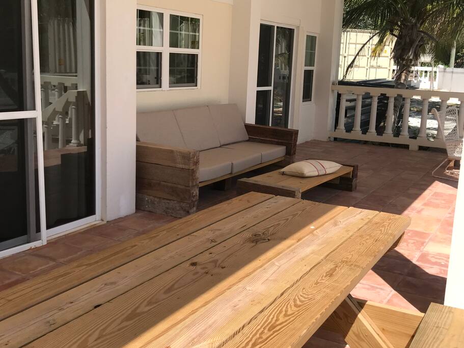 Veranda table and sofa
