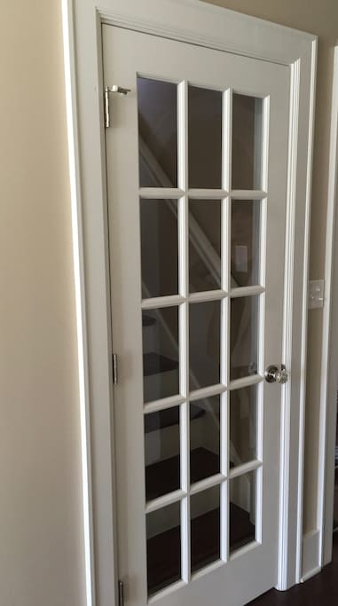 Door to separate the dormer space from the rest of the house.