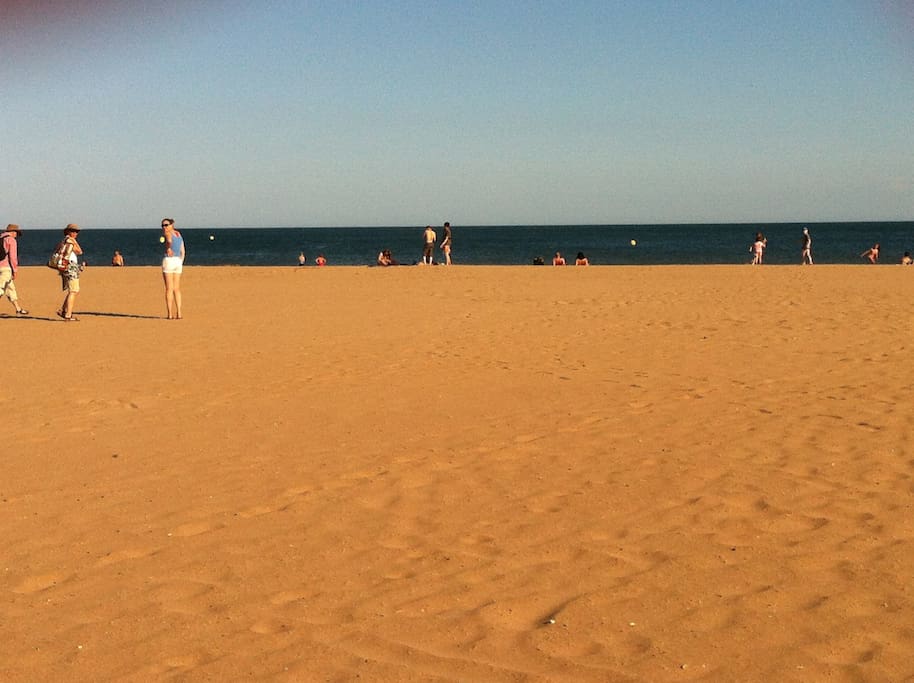 la plage de Valras-Plage 4km de long et 40 mètres de large