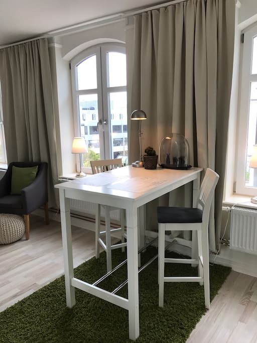 Table for two for working and eating