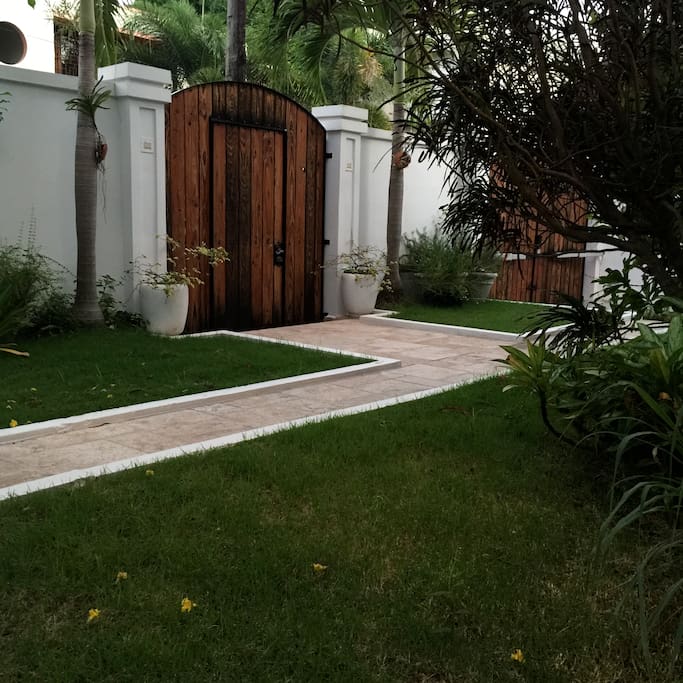 A secure, gated entrance.