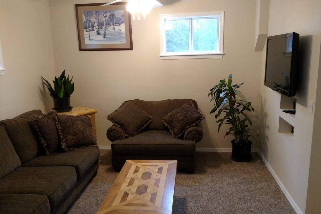 Living room includes local television at this time.