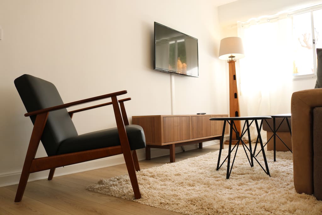 Le salon à la fois cosy et chic