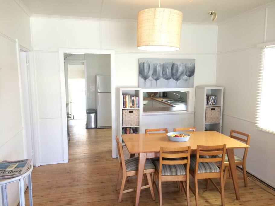 Wood floors throughout house, perfect for sandy feet!