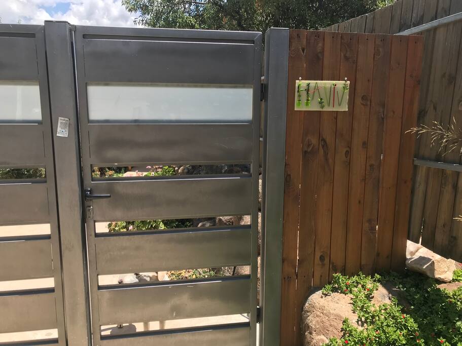 This is the gate you will need to enter to access our front door.
