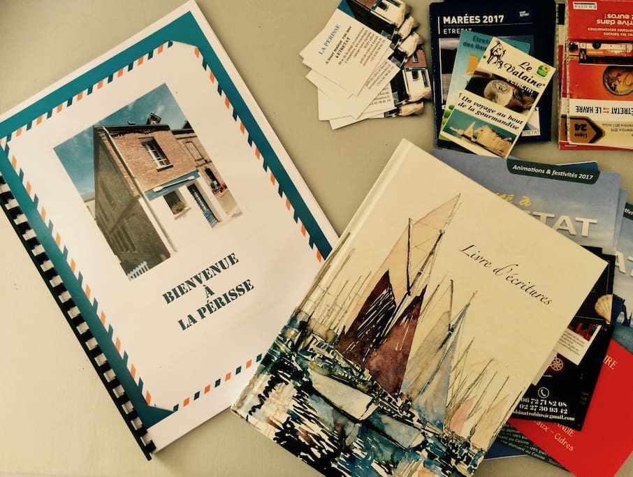 livret d'accueil et brochures touristiques mis à disposition