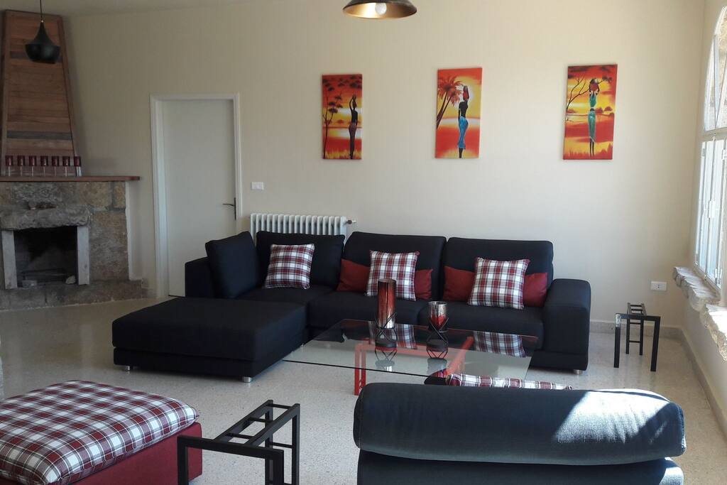 living room + chimney
