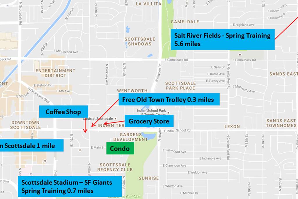 Ideal Location. 1 mile to Old Town Scottsdale