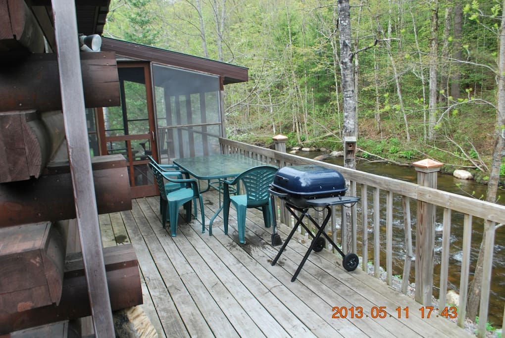 Eat outside and enjoy the sights and sounds of the creek