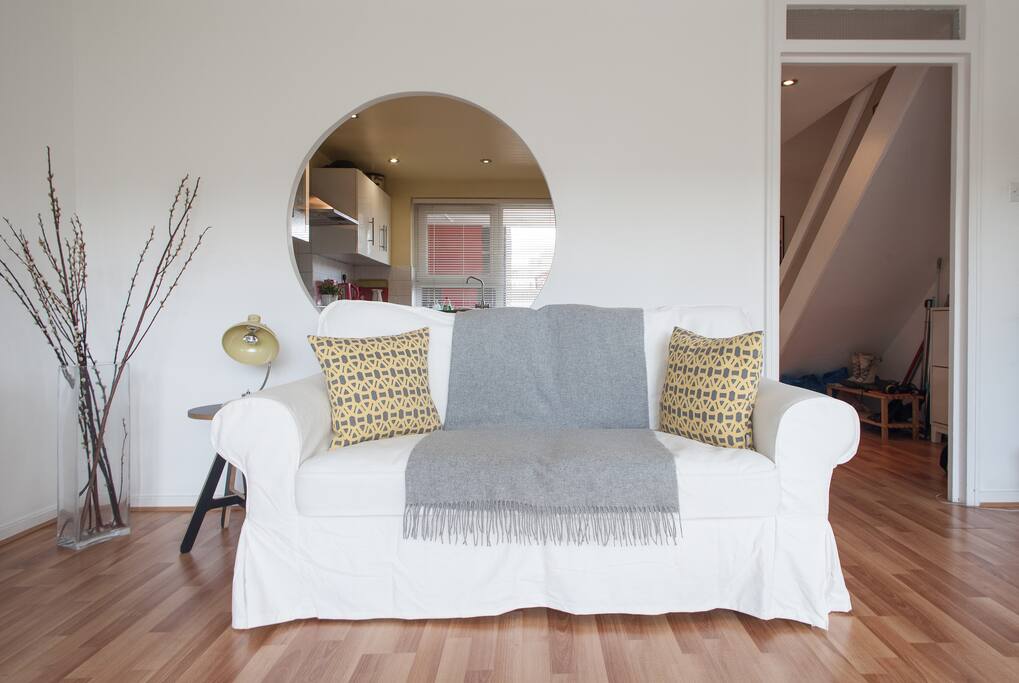 Comfortable sofa in the living room