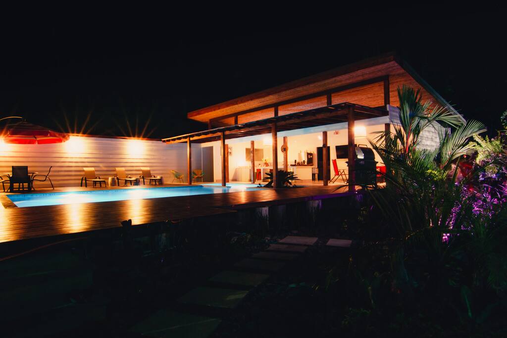 Communal area at night