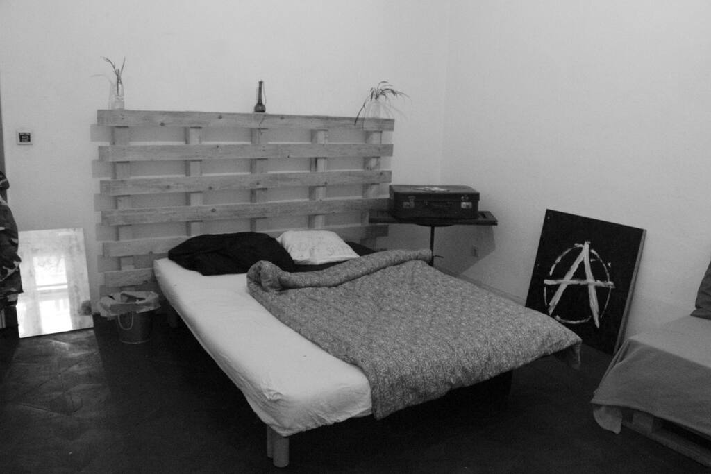 the bed