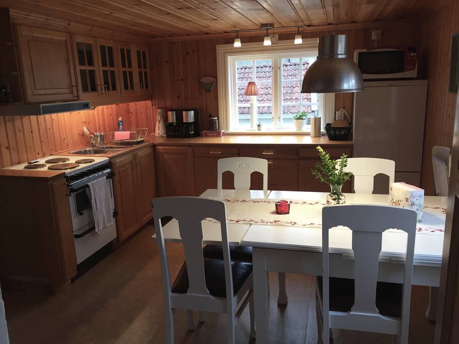 The kitchen is fully equipped with electric stove, fridge and freezer.