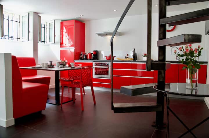 Lovely duplex Halles and beaches