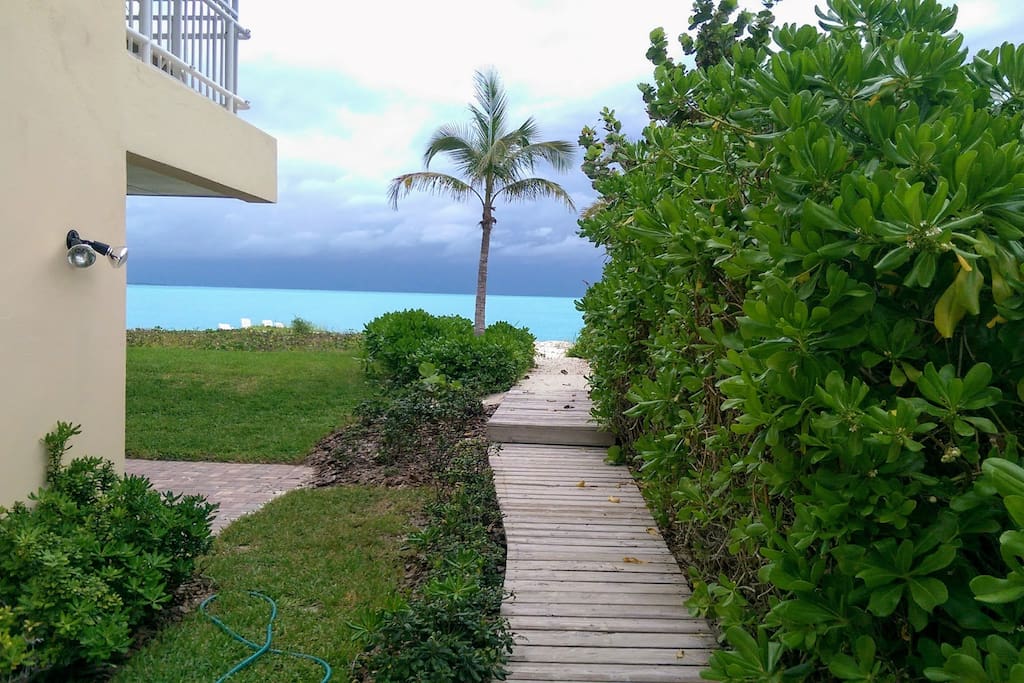 Path from condo to beach