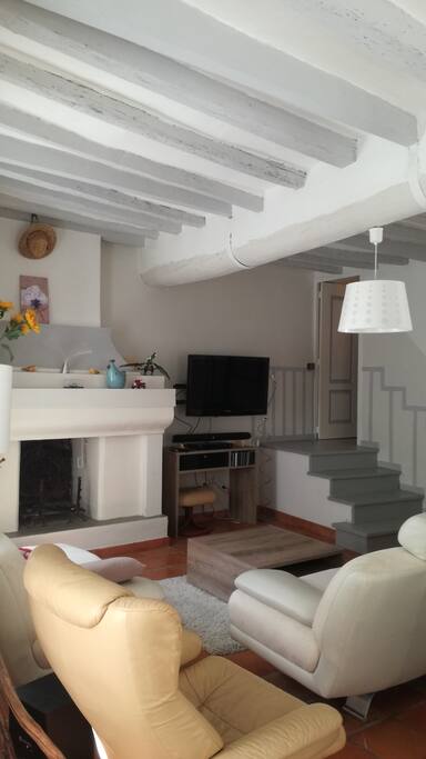 Salon avec plafond à la française