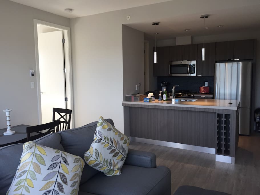 Living room and Kitchen breakfast bar