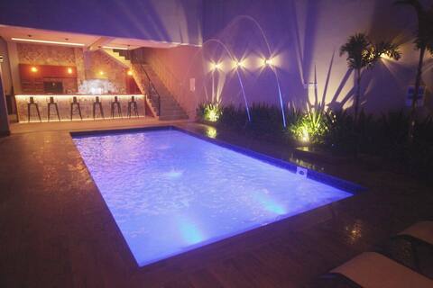 Recanto do Campo. Heated pool, sauna, court+