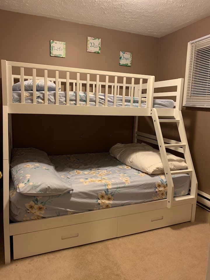 Bedroom 2 - Double + Twin bunk bed
