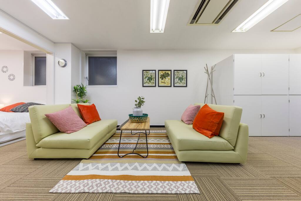 Clean and bright living room
