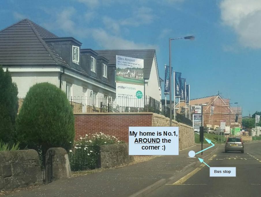 Bus stop by my house, Im No.1 AROUND the corner..not No.1A or No.1B directly by the bus stop.