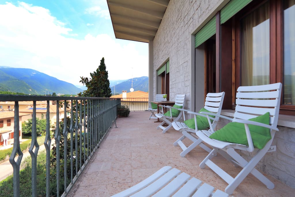 Upstairs balcony, to enjoy the sun and the view